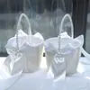 176 Cesta Feliz Celebração de Casamento Cesta de Flores Estilo Ocidental Flor de Casamento Flor para Crianças Cesta de Flores Pequena de Mão Cesta de Flores Pequena Pérola Branca