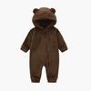 Mameluco de Bebé Otoño e Invierno Estilo Felpa Traje para Gateo de Bebé Transfronterizo Mameluco con Capucha para Recién Nacido y Niño Pequeño Ropa para el Hogar Mameluco