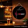 Comercio Exterior Pizarra Francesa Estilo Pizarra Tema Cóctel Cuerda de Cáñamo Redonda Colgante Pintura en Lata 20/30cm