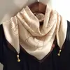 Bufanda de Seda con Hebilla Magnética 2025 Nueva Bufanda Pequeña para Mujer de Algodón y Lino Ropa de Trabajo Estilo Coreano Versátil de Moda Bufanda para el Cuello Bufanda