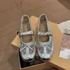 Sapatilhas de Tela Respiráveis Baixo Corte Laço Verão Aumento Interno de Altura 2026 Bolinhas Novo Estilo 4cm Sapatos Mary Jane