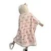[En Stock] Bata Gruesa con Capucha de Terciopelo Coral para Mujer 2025 Invierno Nueva Ropa de Casa Cálida Que Se Puede Usar Fuera de la Bata