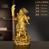 Estatua de Cobre de Kowloon Guan Gong con Espada y Cuchillo, Ojos Bizcos de Guan Yu, Estatua Grande de Cobre, Regalo de Ceremonia de Apertura