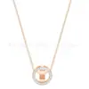 Colar Swarovski Element Swarovski Smart Swan Pingente Clavícula Swarovski Exquisite Alta Versão Colar Olho do Diabo