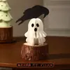 Decorações temáticas de abóbora de Halloween, fantasias de fantasma, enfeites de mesa, arranjos de vitrine de loja e adereços atmosféricos