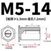 Tuerca de placa de presión con remache de agujero ciego hexagonal de acero inoxidable 304, perno de chapa metálica para columna BSOS-M2M3M4M5M6M8