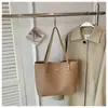 Bolso tote retro de color sólido para mujer 2026, moderno y versátil, bolso de hombro de gran capacidad para el día a día, bolso de mano estilo coreano