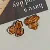 Versión Coreana Dulce Versátil Transparente Pequeño Tulipán Flor de Tres Pétalos Tazón Flor Flor DIY Pendientes Colgante Accesorios Materiales