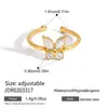 Anillos de Acero Inoxidable Chapado en Oro de 18K con Circonitas para Mujer, Estilo Europeo y Americano Elegante y Discreto, Juego de Anillos Clásicos Versátiles Apilables al por Mayor