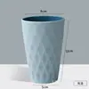Taza de Agua de Plástico Estilo Nórdico Simple para el Hogar Taza Creativa Portátil para Cepillo de Dientes Depósito Dental para Estudiantes Taza de Enjuague Bucal Bicolor para Parejas