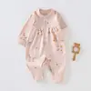 Mameluco para bebé, pijama estilo primavera y otoño, algodón puro, Clase A, capa base para bebé de otoño e invierno, mameluco de manga larga, ropa para recién nacidos