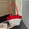 Bolsa Cruzada de Hombro Único para Mujer, Estilo Nuevo Otoño 2025, Estampado Sencillo Casual Coreano, Pequeña Fresca, Moda Literaria, para Axila