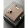 Nuevo Suéter de Lana 100% Puro para Primavera y Otoño, Cuello Redondo para Hombre, Capa de Aire, Suéter de Lana Engrosado, Jersey, Suéter Básico, Suéter de Punto