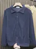 Nueva Camisa de Pana de Manga Larga Vintage Primavera 2025 Top Holgado Adelgazante Camisa Casual Moda