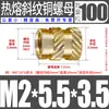 Tu Ba Injeção de Porca Hot Melt Porca de Cobre Inserções de Cobre Serrilhadas Conjunto de Inserções Pré-embutidas M2-M8