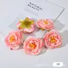Accesorios de Camelia de Rocío Artificial Transfronterizos DIY Hechos a Mano Flores de Seda Decoración de Boda con Gotas de Rocío Materiales de Flores con Flores