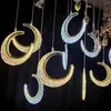 Accesorios de Boda Lámpara de Luna Colgante de Techo Acrílico para Boda Decoración de Techo Cielo Estrellado de Boda Lámpara Colgante Llena de Estrellas