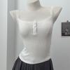 Camiseta deportiva de encaje Pure Desire con tirantes finos para mujer, sexy, de verano, sin espalda, de corte ajustado, con base corta