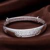 Pulsera ancha maciza Longfeng Chengxiang simple para mujer, regalo del Día de la Madre para suegra y Abuela