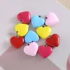 Pingente Coração Colorido Esmaltado em Aço Inoxidável para Montagem DIY de Colar Pulseira Charme em Formato de Coração Acessórios de Joia