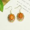 Pendientes de Ámbar Natural Aiyu Llenos de Miel y Cera, Ganchos de Oreja de Ámbar, Pendientes para Mujer, Venta al por Mayor de Fábrica y Dropshipping S4022901