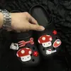 Fofo Hellokitty Vermelho Cogumelo Doce Fivela de Sapato Flor de Sapato Desenho Animado Estilo Japonês Coração de Menina Acessórios para Sapato