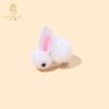 Horquilla para bebé, superventas, conejito de peluche de dibujos animados, horquilla para niña, horquilla de pico de pato, accesorios estéreo para el cabello para niños