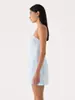Vestido corto strapless de jacquard para mujer, minivestido strapless ajustado con parte inferior de malla y vestido strapless floral tridimensional
