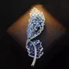 Nova Broche Borboleta de Alta Resistência Estilo Chinês, Acessório Luxuoso para Casaco e Terno, Broche de Alfinete Totalmente Cravejado Elegante e Exquisito