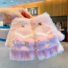 Luvas de Meio Dedo para Bebê Outono e Inverno Bebê Quente Dobráveis Tricô com Dedos de Fora Menina Dedo Desenho Animado 2024 Novo