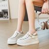 Sandalias Cerradas de Suela Gruesa para Mujer, Nuevo Estilo Verano 2026, Zapatos Romanos de Plataforma de Cuero para Mujer, Zapatos Blancos Huecos para Aumentar la Altura