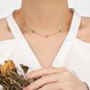 Colar de Corrente Simples de Aço Inoxidável com Contas de Resina Coloridas para Mulheres, Estilo Boêmio Moderno e Único, Corrente Simples para Clavícula