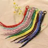 Corda de cordão trançado artesanal colorida estilo ins corda de nó acessório de decoração de corda para pingente de pulso de bolsa chaveiro capa de celular DIY tendência