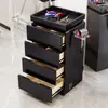 Gabinete de Herramientas para Salón de Belleza Mesa Espejo para Salón de Peluquería Gabinete con Cajones Gabinete de Almacenamiento de Madera para Cortar el Cabello Gabinete de Trabajo para Barbería
