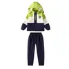 Uniforme Escolar 2023 Estudiante de Primaria Uniforme de Jardín de Infancia Chaqueta Otoño e Invierno Verde Desmontable Clase de Deportes Conjunto de Tres Piezas