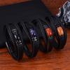 Amazon Explosiones Pulsera Multicapa Trenzada Blanca para Hombre Europea y Americana Ojo de Tigre Sencillo Acero Inoxidable Hebilla Imán