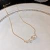 Coreia do Sul luz de luxo diamante embutido adorável flor colar nicho personalidade moda clavícula cadeia simples doce menina coração colar