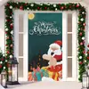 2026 Nova Cortina de Porta Banner de Natal Decoração de Fundo para Fotos ao Ar Livre com Papai Noel e Filhote
