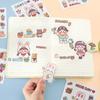 Adesivos Criativos Zhizhijiang Ins Fofos Desenho Animado Adesivos para Garrafa Térmica Adesivos para Caderno Adesivos Transparentes de PVC para Copo de Água de Estudante
