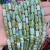 Columna de piedra natural original columna de cristal cuentas sueltas corte original corte de agujero recto cuentas de tubo redondo accesorios para joyería DIY cuentas cilíndricas