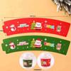 Caixa de Embalagem de Doces de Natal 2025 Decoração de Cupcake Copo Bobo Plug-In Véspera de Natal Sacola Caixa de Presente Fita