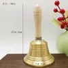 Nueva Campana de Latón con Mango de Madera, Campana de Mano, Carrillón, Campana de Aula, Campana de Navidad, Campana de Educación Temprana para Niños, Instrumento Musical, Campana de Cobre