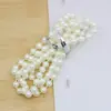 Cadena de cuentas redondas hecha a mano para joyería, colgante, cadena para bolsa, accesorios, material, cadena de cuentas de imitación de perla ABS, eslabones de conexión