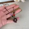 Collar de Cuentas Morado Uva Dopamina Dulce Cadena de Suéter Trenzada Temperamento Elegante Cadena de Suéter Trenzada Accesorio de Moda de Gama Alta