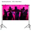 Fundo popular transfronteiriço rosa e roxo com tema de bruxa para decorações de festa de aniversário, banner, cortina para pendurar na parede