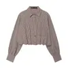 Camisa de manga corta con diseño de cuadros, estilo europeo y americano, ambiente retro casual a la moda, venta al por mayor transfronteriza pequeña