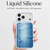 Estilo Millennial Textura de Tela Imitación Denim Creativo Estuche para Teléfono Móvil Piel Amigable Anti-Manchas Estuche de Silicona Líquida para Apple 18Promax