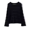 Suéter Delgado de Ganchillo Hueco de Seda Tencel Zhengqite Ropa Cubierta Protector Solar para Mujer