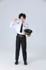 Uniforme de capitão infantil fantasia de comissário de bordo masculino macacão de piloto feminino mesa de performance role-playing fantasia de dança