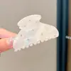 Pinza para el cabello de tamaño mediano de lunares blancos y negros estilo francés, diseñada para la parte trasera de la cabeza, un accesorio para el cabello nuevo y elegante con un aspecto sofisticado y con estilo